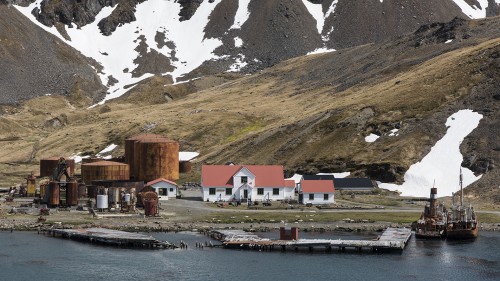 Ehemalige norwegische Walfangstation Grytviken   (Klicken zum öffnen)