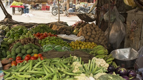 Viele Inder essen vegetarisch oder nur sehr selten Fleisch   (Klicken zum öffnen)