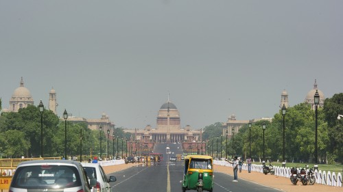 Präsidentenpalast Rashtrapati Bhavan (vormals Palast des britischen Vizekönigs) mit 340 Räumen   (Klicken zum öffnen)