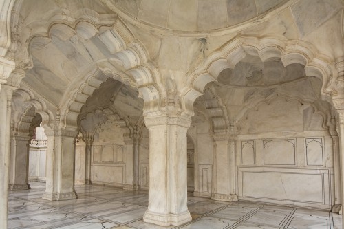 Reich verzierte Innenräume, Rotes Fort, Agra   (Klicken zum öffnen)
