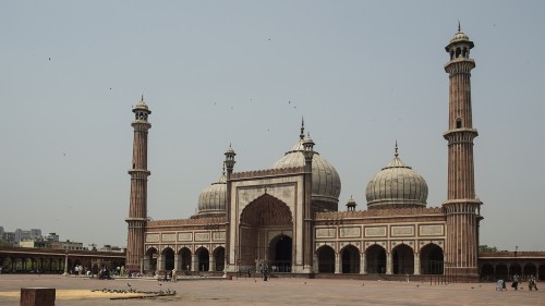 Jama Masjid, Indiens grösste Moschee, erbaut 1644 - 1658 durch Shah Jahan, Delhi   (Klicken zum öffnen)