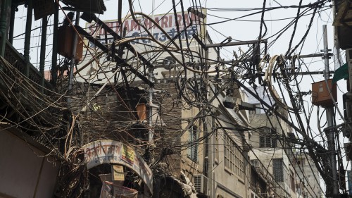 Elektroinstallationen in Old Delhi   (Klicken zum öffnen)