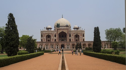 Grabmal des Mogulkaisers Humayun, erbaut 1562 - 1570, Vorbild für das Taj Mahal, Delhi   (Klicken zum öffnen)