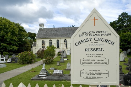 Christ Church, Russell, Bay of Islands, erbaut 1836   (Klicken zum öffnen)