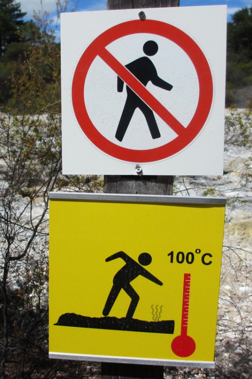 Im Waiotapu Thermal Wonderland kocht und brodelt es überall   (Klicken zum öffnen)