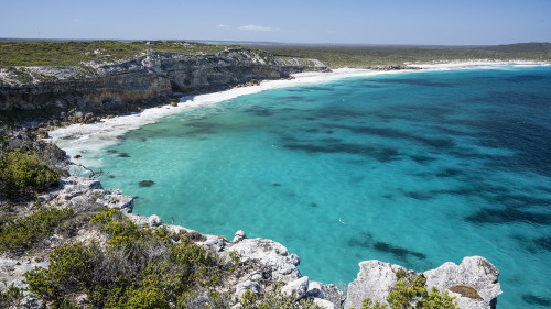 Kristallklares Wasser bei der Southern Ocean Lodge   (Klicken zum öffnen)