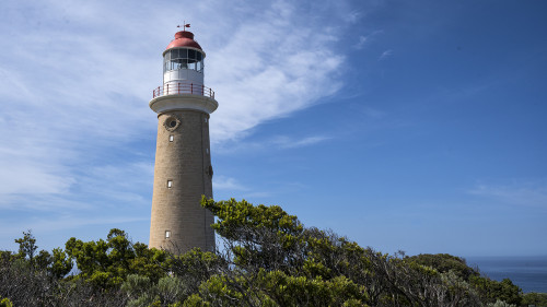 Cape du Couredic Lighthouse, Kangaroo Island, erbaut 1906-1909.   (Klicken zum öffnen)
