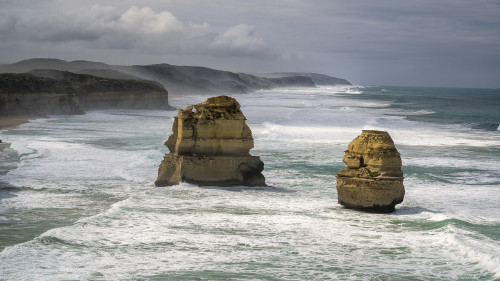 Castle Rock im Morgennebel, Great Ocean Road   (Klicken zum öffnen)