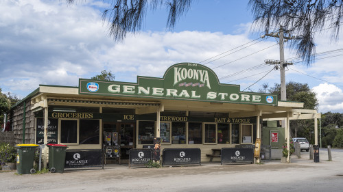 Typischer General Store, Mornington Peninsula.   (Klicken zum öffnen)