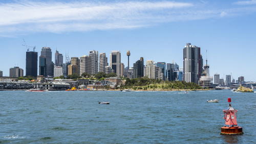 Skyline vom Mc Mahons Point aus gesehen.   (Klicken zum öffnen)