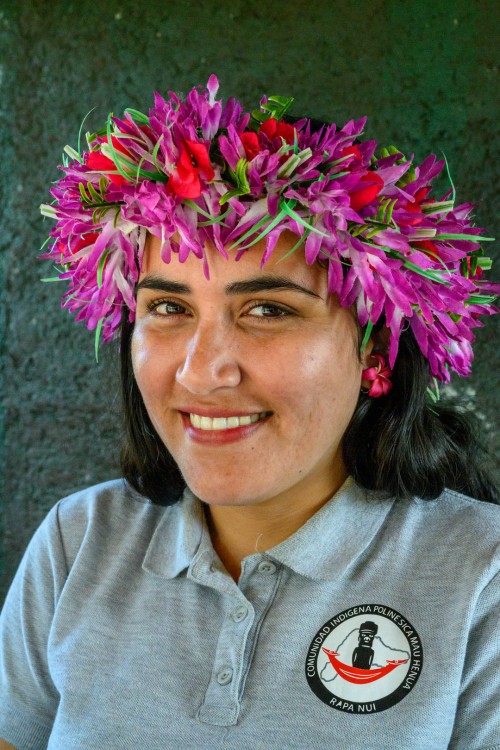 Kassiererin beim Rano Raraku    (Klicken zum öffnen)