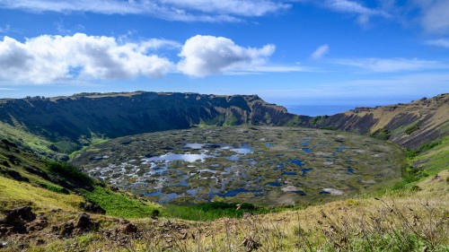 Erloschener Vulkan Rano Kau   (Klicken zum öffnen)