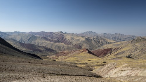 Das spezielle Licht auf 5000m sorgt für Landschaften wie gemalt   (Klicken zum öffnen)